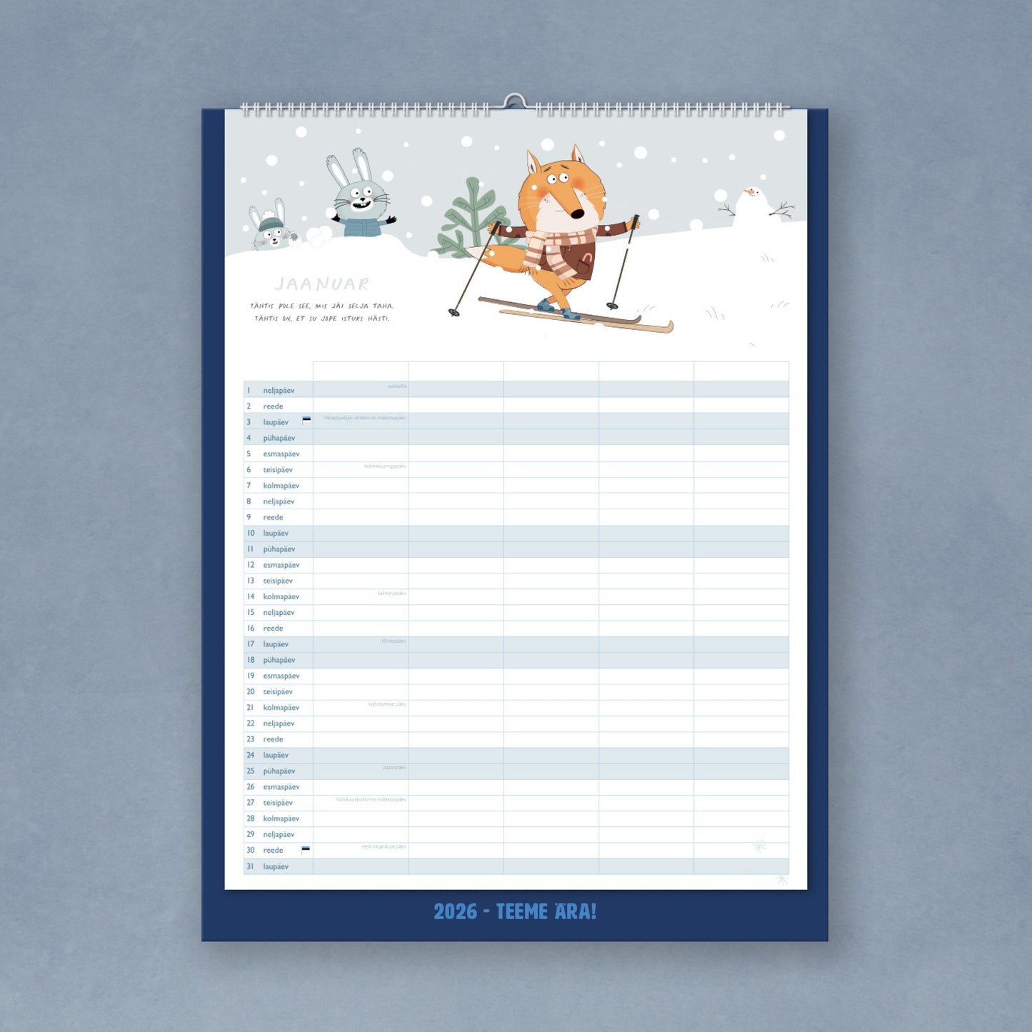 Ainus Mõte perekalender 2026 / Hobu