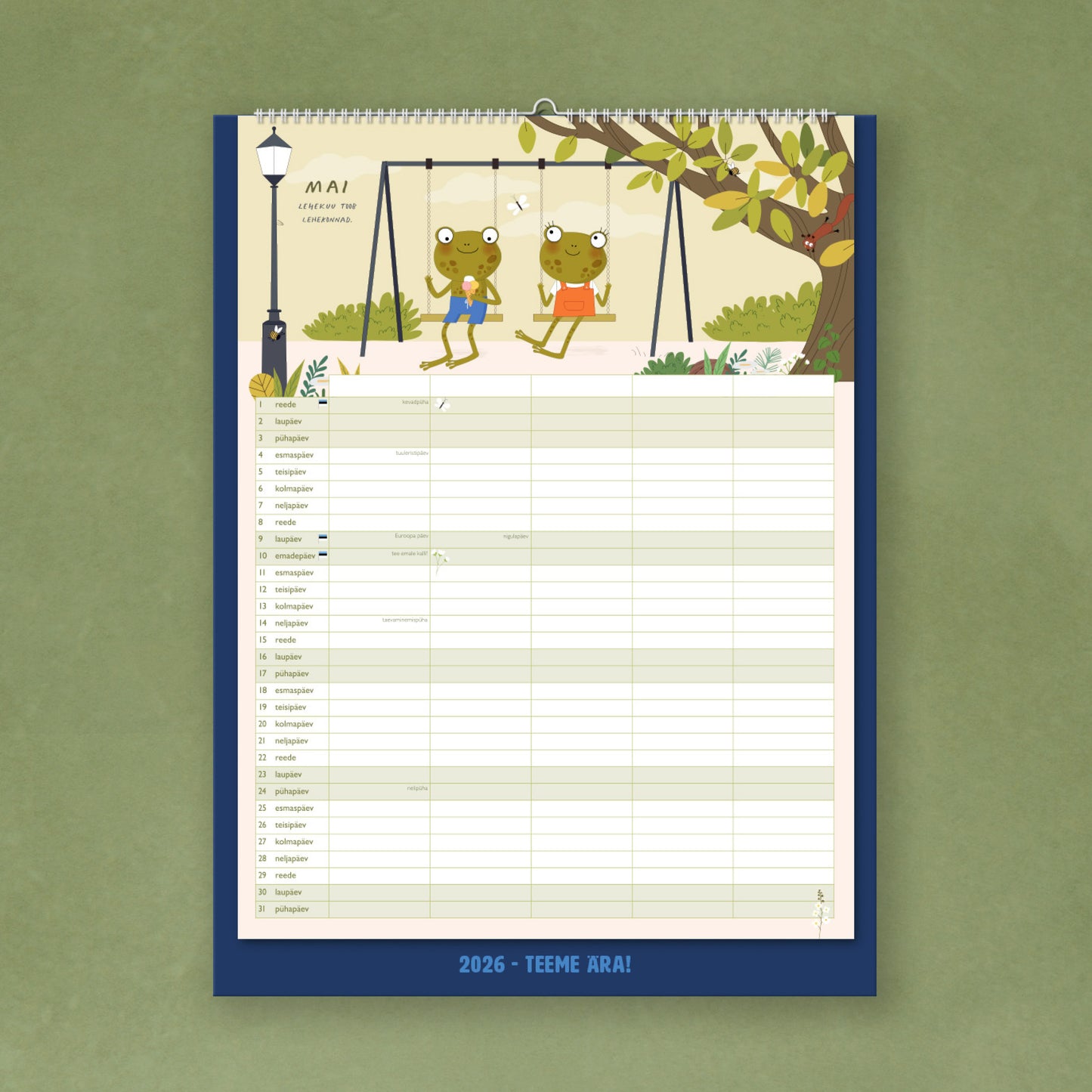 Ainus Mõte perekalender 2026 / Hobu